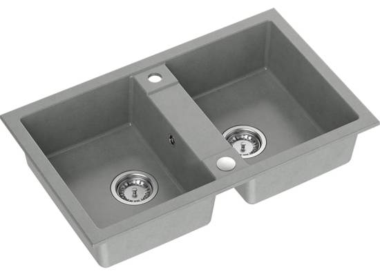 __WYSYŁKA 48H*__ | Zlew QUADRON DENZEL 120 szary (SILVER STONE) + zaślepka (HDQ27848SZK)
