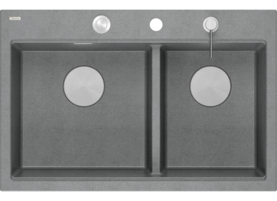 __WYSYŁKA 48H*__ | Zlew QUADRON MARC 120 SILVER STONE (szary) + akcesoria (HQC7650U5_BS)