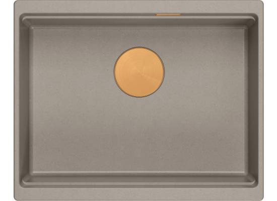 __WYSYŁKA 48H*__ | Zlew QUADRON LOGAN 100-U SOFT TAUPE (cappuccino) + syfon MIEDŹ (HQJ6045U4_PVDC1_U)