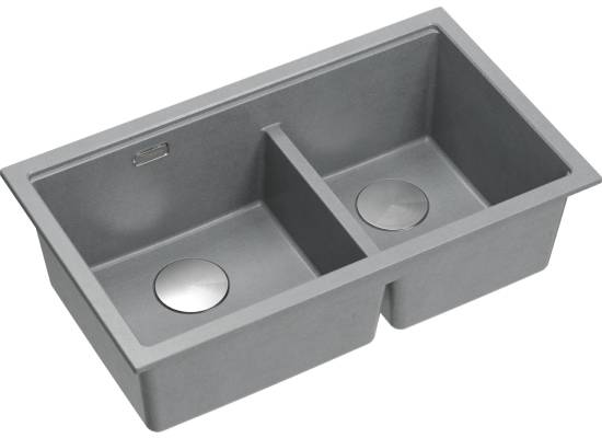 __WYSYŁKA 48H*__ | Zlew QUADRON LOGAN 120 SILVER STONE (szary) (HQL7645U5_BS_I)