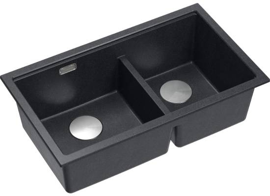 __WYSYŁKA 48H*__ | Zlew QUADRON LOGAN 120-U BLACK DIAMOND (czarny metalik) (HQL7645U8_BS_U)