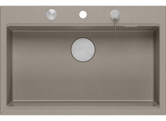 __WYSYŁKA 48H*__ | Zlew QUADRON MARC 110 SOFT TAUPE (cappuccino) + akcesoria (HQM7650U4_BS)