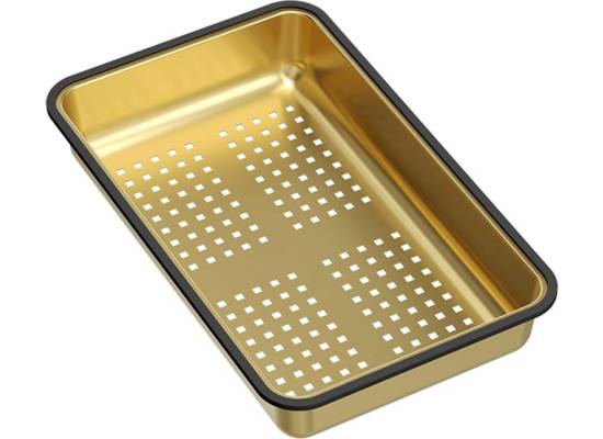 __WYSYŁKA 48H*__ | Wkładka/odsączarka stalowa QUADRON 380x230x60mm | GOLD (złoty) (RFC01-01-PVDG)