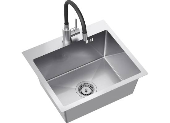__WYSYŁKA 48H*__ | Zlew QUADRON LUKE 100 stal szczotkowana INOX (ZH5045BS)