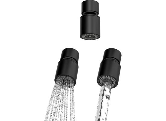 __WYSYŁKA 24H*^__ | Aerator QUADRON ruchomy dwufunkcyjny z funkcją prysznica PURE CARBON (czarny mat) (AER_3623500_BLM)