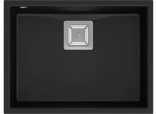 __WYSYŁKA 48H*__ | Zlew QUADRON DAVID 50 PURE CARBON (czarny mat) (HQD5542U7-BS)