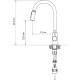 Bateria QUADRON CINDY PULL-OUT FILTER stal szczotkowana (INOX) (52140BS)