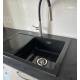 __WYSYŁKA 24H*^__ | Bateria QUADRON GINA stal szczotkowana (INOX) + wąż CZARNY (3922505_BSBL)