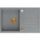 Zlew QUADRON MORGAN 111 SILVER STONE (szary) + syfon MIEDŹ (HB8203U5-C1_P2O)