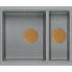 __WYSYŁKA 48H*__ | Zlew QUADRON LOGAN 150 SILVER STONE (szary) + syfon MIEDŹ (HCQL5646U5-C1_I)