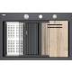 __WYSYŁKA 48H*__ | Zlew QUADRON MARC 120 BLACK DIAMOND (czarny metalik) + akcesoria (HQC7650U8_BS)