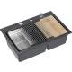 __WYSYŁKA 48H*__ | Zlew QUADRON MARC 120 BLACK DIAMOND (czarny metalik) + akcesoria (HQC7650U8_BS)