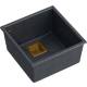 __WYSYŁKA 48H*__ | Zlew QUADRON DAVID 40 BLACK DIAMOND (czarny metalik) + syfon MIEDŹ (HQD4242U8-C1)