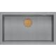 Zlew QUADRON LOGAN 110-U SILVER STONE (szary) + syfon MIEDŹ (HQD7644U5_PVDC1_U)