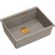 __WYSYŁKA 48H*__ | Zlew QUADRON LOGAN 100-U SOFT TAUPE (cappuccino) + syfon MIEDŹ (HQJ6045U4_PVDC1_U)