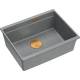 __WYSYŁKA 48H*__ | Zlew QUADRON LOGAN 100-U SILVER STONE (szary) + syfon MIEDŹ (HQJ6045U5_PVDC1_U)