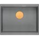 __WYSYŁKA 48H*__ | Zlew QUADRON LOGAN 100-U SILVER STONE (szary) + syfon MIEDŹ (HQJ6045U5_PVDC1_U)