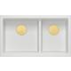 __WYSYŁKA 48H*__ | Zlew QUADRON LOGAN 120-U SNOW WHITE (biały) + syfon ZŁOTY (HQL7645U1_PVDG1_U)