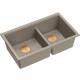 Zlew QUADRON LOGAN 120 SOFT TAUPE (cappuccino) + syfon MIEDŹ (HQL7645U4_PVDC1_I)