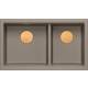 Zlew QUADRON LOGAN 120 SOFT TAUPE (cappuccino) + syfon MIEDŹ (HQL7645U4_PVDC1_I)