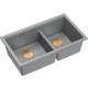 __WYSYŁKA 48H*__ | Zlew QUADRON LOGAN 120 SILVER STONE (szary) + syfon MIEDŹ (HQL7645U5_PVDC1_I)