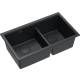 __WYSYŁKA 48H*__ | Zlew QUADRON LOGAN 120-U PURE CARBON (czarny mat) + syfon CZARNY (HQL7645U7_BLM_U)