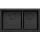 __WYSYŁKA 48H*__ | Zlew QUADRON LOGAN 120-U PURE CARBON (czarny mat) + syfon CZARNY (HQL7645U7_BLM_U)