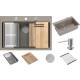 __WYSYŁKA 48H*__ | Zlew QUADRON MARC 110 SOFT TAUPE (cappuccino) + akcesoria (HQM7650U4_BS)