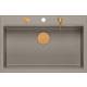 Zlew QUADRON MARC 110 SOFT TAUPE (cappuccino) + syfon MIEDŹ + akcesoria (HQM7650U4_PVDC1)