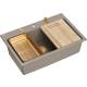 Zlew QUADRON MARC 110 SOFT TAUPE (cappuccino) + syfon MIEDŹ + akcesoria (HQM7650U4_PVDC1)
