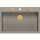 __WYSYŁKA 48H*__ | Zlew QUADRON MARC 110 SOFT TAUPE (cappuccino) + syfon ZŁOTY + akcesoria (HQM7650U4_PVDG1)