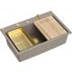 __WYSYŁKA 48H*__ | Zlew QUADRON MARC 110 SOFT TAUPE (cappuccino) + syfon ZŁOTY + akcesoria (HQM7650U4_PVDG1)
