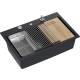 __WYSYŁKA 48H*__ | Zlew QUADRON MARC 110 PURE CARBON (czarny mat) + akcesoria (HQM7650U7_BS)