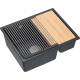 __WYSYŁKA 48H*__ | Zlew QUADRON LOGAN 150-U BLACK DIAMOND (czarny metalik) (HCQL5646U8-BS_U)
