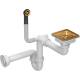 Zlew QUADRON DAVID 40 SILVER STONE (szary) + syfon MIEDŹ (HQD4242U5-C1)
