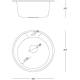 Zlew QUADRON MORGAN 210 PURE CARBON (czarny mat) + syfon MIEDŹ (HB8301U7-C1_P2O)