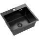 __WYSYŁKA 48H*__ | Zlew QUADRON LUKE 100 czarna stal szczotkowana (BLACK INOX) (ZH5045PVDBLM)