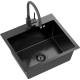 __WYSYŁKA 48H*__ | Zlew QUADRON LUKE 100 czarna stal szczotkowana (BLACK INOX) (ZH5045PVDBLM)
