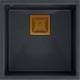 __WYSYŁKA 48H*__ | Zlew QUADRON DAVID 40 BLACK DIAMOND (czarny metalik) + syfon MIEDŹ (HQD4242U8-C1)