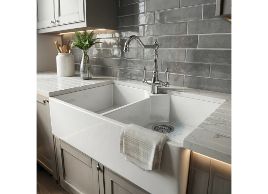 __WYSYŁKA 24H*__ | Zlew ceramiczny REGINOX BELFAST DOUBLE WHITE MATT (biały matowy) (27790159)