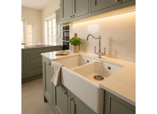 __WYSYŁKA 24H*__ | Zlew ceramiczny REGINOX BELFAST DOUBLE WHITE MATT (biały matowy) (27790159)