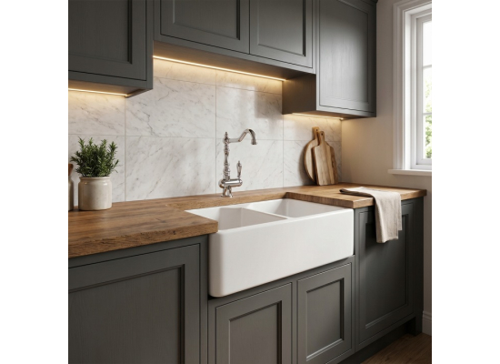 __WYSYŁKA 24H*__ | Zlew ceramiczny REGINOX BELFAST DOUBLE WHITE MATT (biały matowy) (27790159)