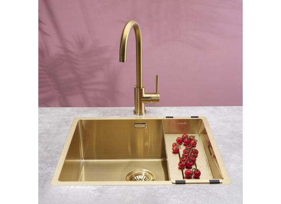 __WYSYŁKA 24H*__ | Zlew REGINOX MIAMI 50X40 stal PVD GOLD (złoty szczotkowany) (R30745)