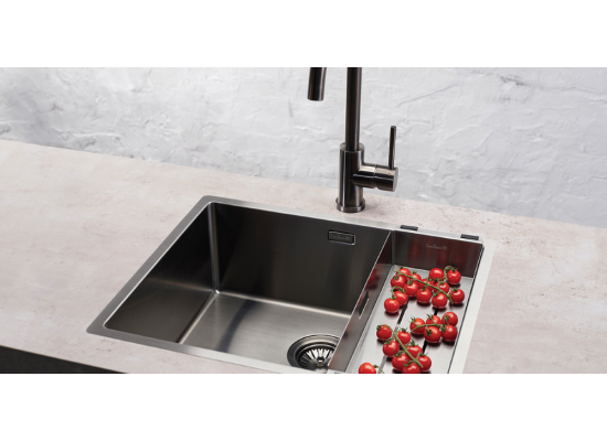 Zlew REGINOX MIAMI 50X40 stal PVD GUN METAL (grafit szczotkowany) (R30721)