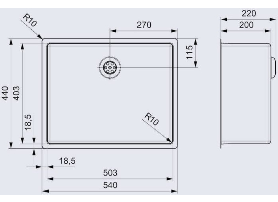 __WYSYŁKA 24H*__ | Zlew REGINOX NEW YORK 50X40 stal INOX POLER (R28131)