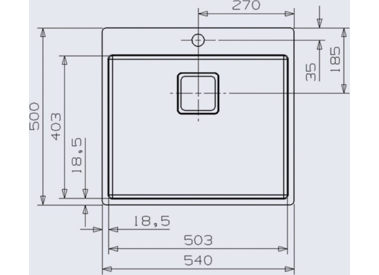 Zlew REGINOX TEXAS 50X40 TAPWING stal szczotkowana (INOX) (R19276)