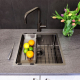 Zlew REGINOX MIAMI 50X40 stal PVD GUN METAL (grafit szczotkowany) (R30721)