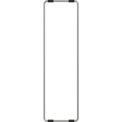 Ramka do wkładek stalowych SCHOCK 629727 GASTRONORM GN 2/8 do TIA (126 x 438 x 5 mm)