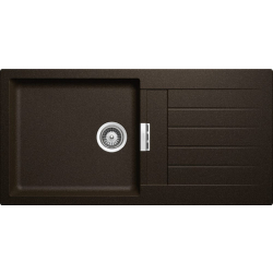 Zlew SCHOCK SIGNUS D-100L-FB BRONZE (na równi z blatem) (Cristadur) | linia STUDIO *** zamów wycięcie otworów GRATIS ***
