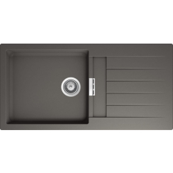 Zlew SCHOCK SIGNUS D-100L-FB SILVERSTONE (na równi z blatem) (Cristadur) | linia STUDIO *** zamów wycięcie otworów GRATIS ***